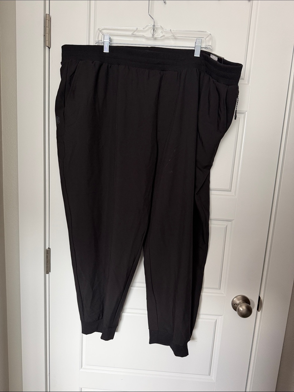 Slim Fit Black Joggers with Elastic Waist and Ankle Cuffs